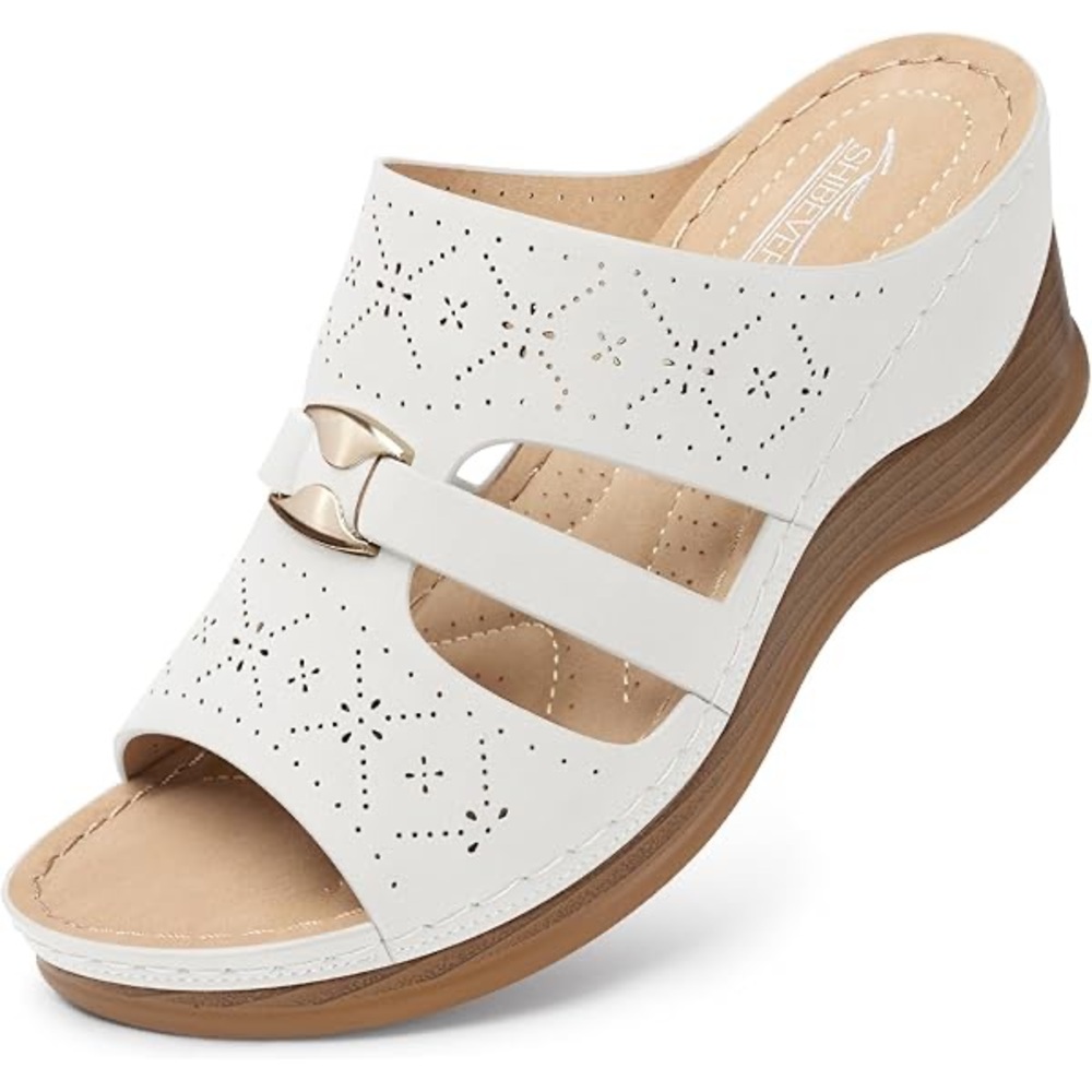 Shibever women’s bohemian style sandal white sz EU 41/ US 10